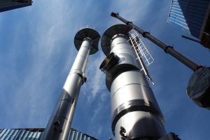 Монтаж великої колони ВВУ, м.Хмільник